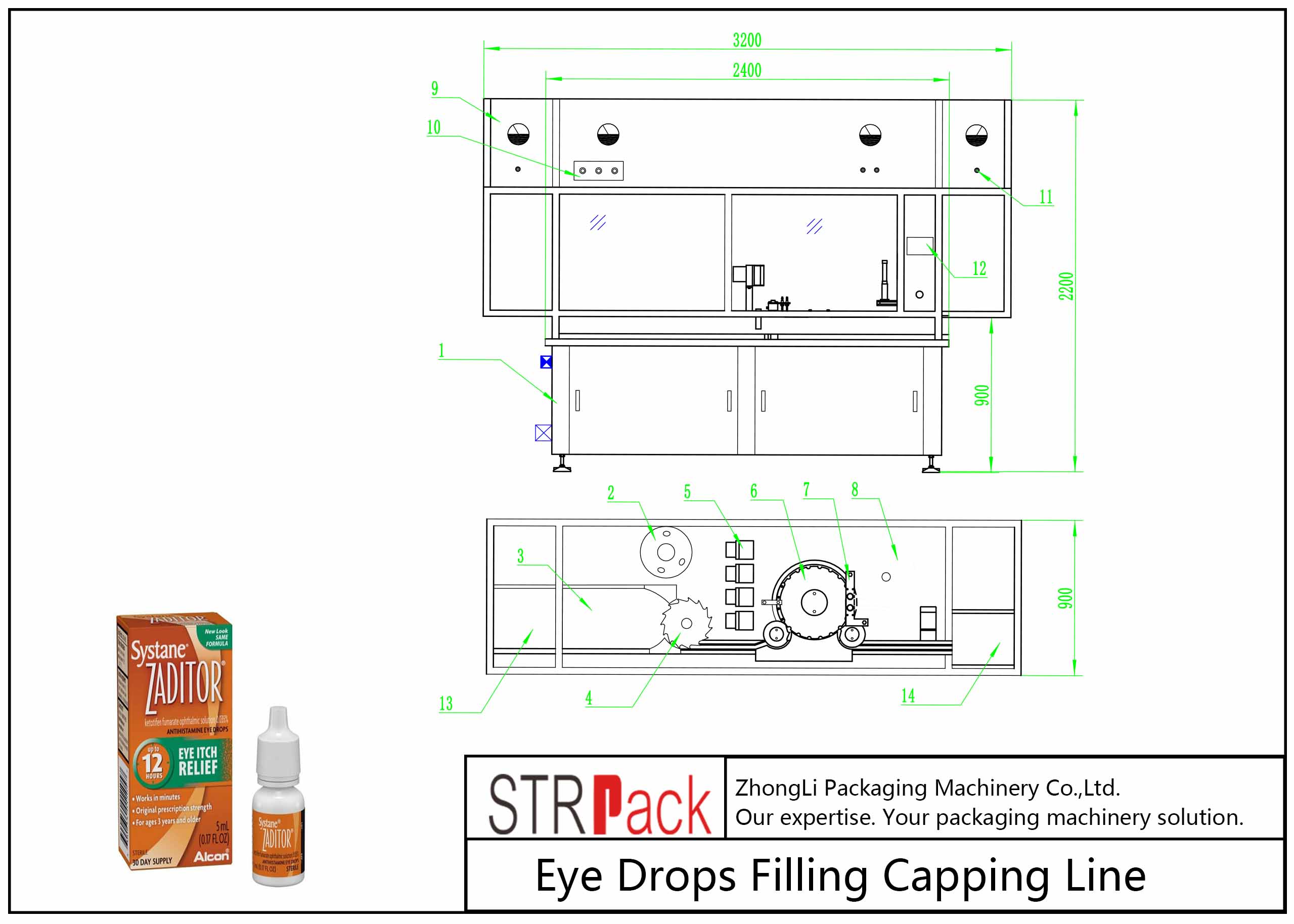 Automatic Eye Drops Filling Capping Line